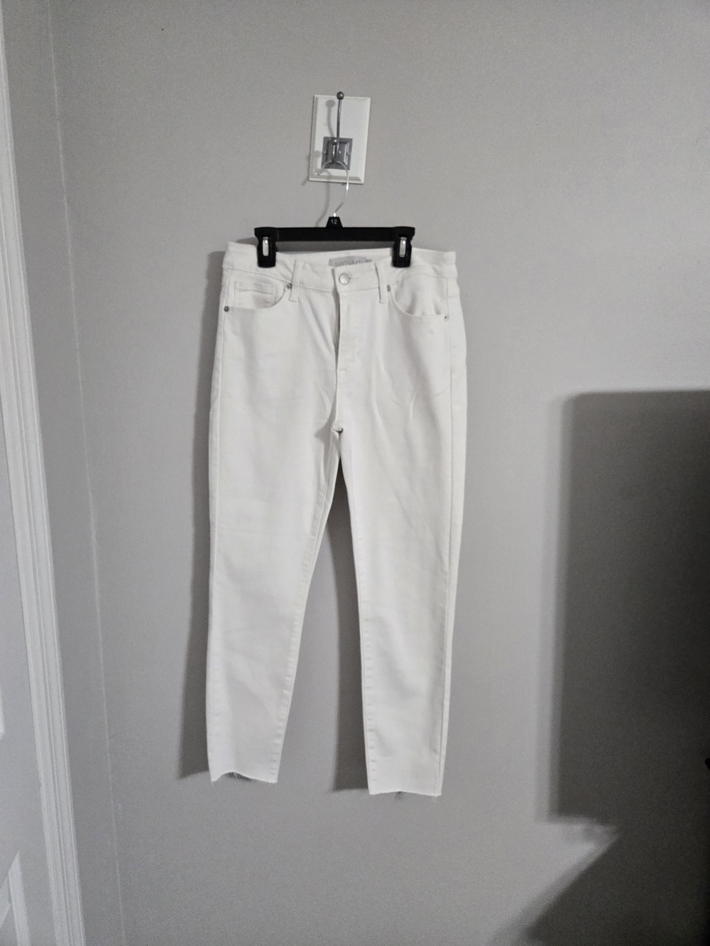 Just USA White Skinny High-Rise Jeans